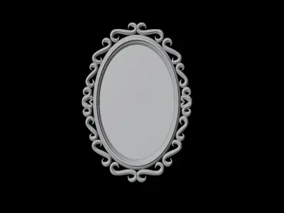 Collection of Oval Mirror Frames 3D model