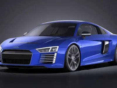Audi R8 e-tron 2016 VRAY 3D model