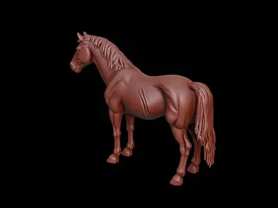 Horse Animal Sculpture 3D print model purchase