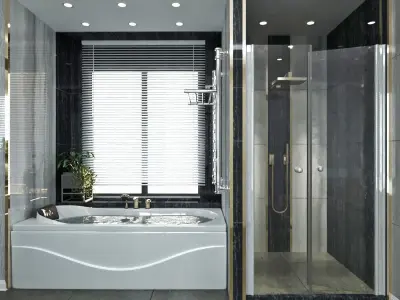 bathroom interior scene 012 Low-poly 3D model