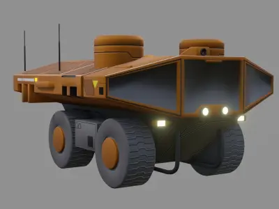 Sci-Fi Rover - Low Poly - Game Ready - PBR Low-poly 3D model