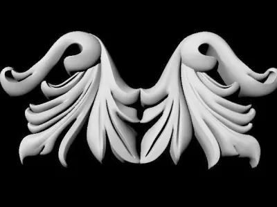 Central decor ornament for furniture 3D model 143