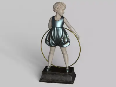 Girl Statue 3D model