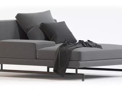 Minotti sherman chaise lounge 3D model