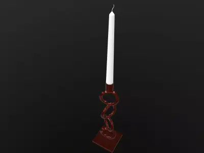 Candle Stick 3D Model AR VR Low-poly 3D model