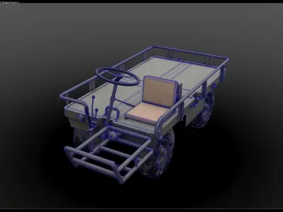 M274 - 4x4 Utility Platform Truck - Mule Low-poly 3D model
