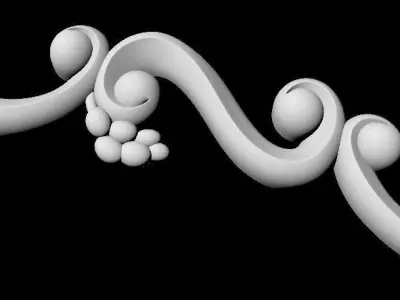 Central decor ornament for furniture 3D model 262