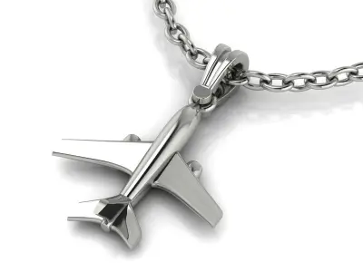 Airplane Pendant Jewelry 3D print model