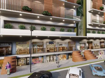 Exterior Design Modeling of a Building Low-poly 3D model