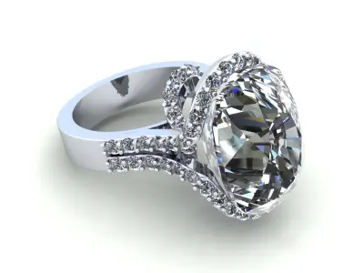 Pear Wedding Ring 366 3D print model