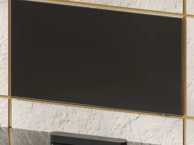 TV Wall 001 3D model