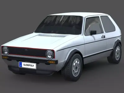 Volkswagen Golf GTI 1975 Low-poly 3D model