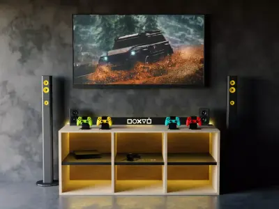 Gamer TV Setup by Nikdox 3D model