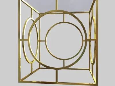 Glass Table 10 Low-poly 3D model