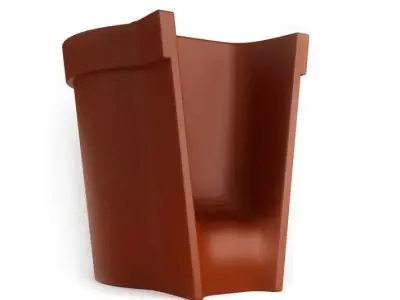 Open Brown Pottery 3D model