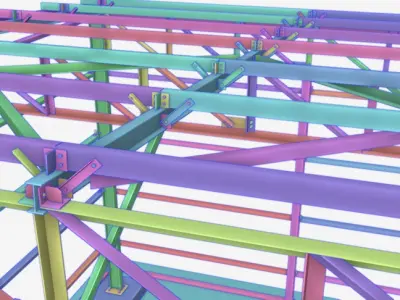 Steel Structure 001 3D model