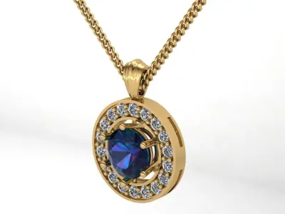 Luxury 3D Pendant Model with Stunning Design 3D print model