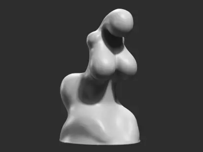 female modern sculpture 3D print model 103 3D print model