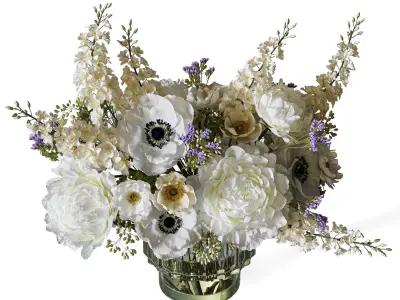 Flower Set 099 3D model