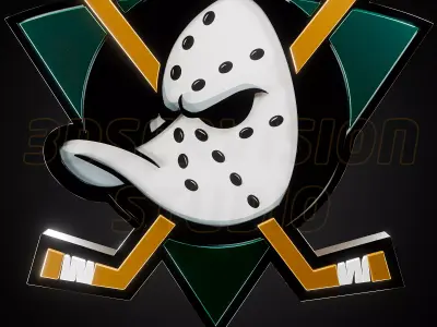 Anheim Ducks logo - Cinematic - 3D print 3D model