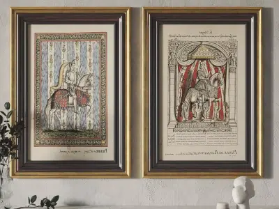 American decorative painting 3D model