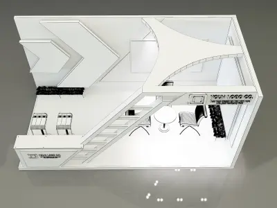 Booth Exhibition Stand a324a 3D model