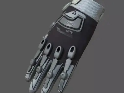 Gloves Racer Generic sport scifi human  Low-poly 3D model