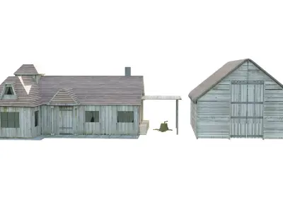 Old House Low-poly 3D model