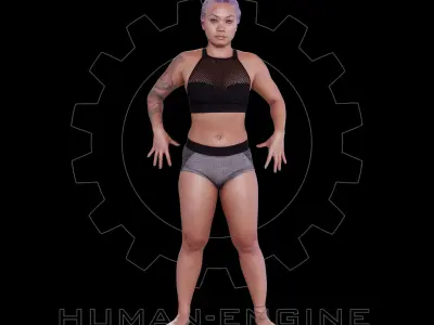 Female Scan - Violet A-pose 3D model