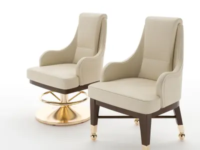 Casino chair Low-poly 3D model