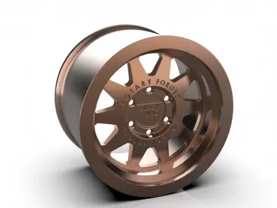 Bronze Black Rhino Stadium Wheel 3D print model