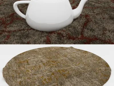 Round Rug Set 280 3D model