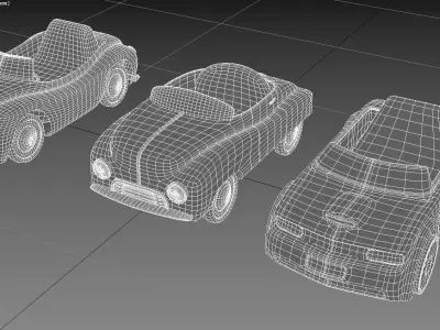 kids cars 3D model