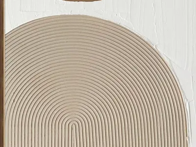 Plaster Two Photo Frame 475 Low-poly 3D model