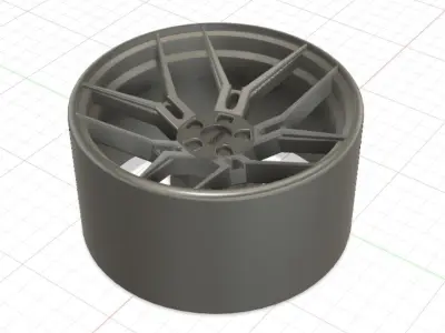 Giovanna Haleb Style Wheels with Tires and Brakes for 3D Print 3D print model