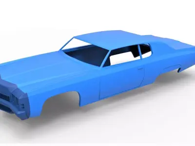 Shell Chevrolet Impala 1972 Scale 1 to 20 3D print model