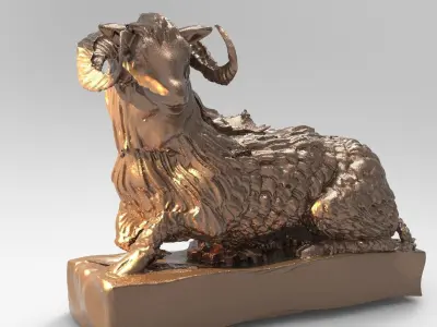 Sheep Statue  3D model