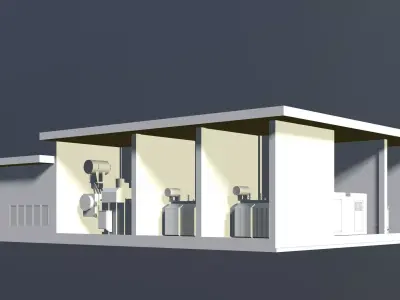 Industrial building - transformer room 3D model