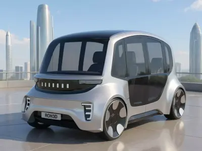Futuristic Autonomous Shuttle 3D model