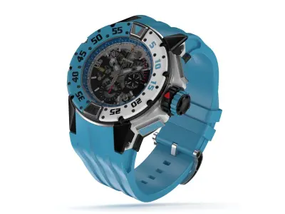 Richard Mille RM 032 Blue Luxury Watch 3D model