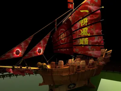 Chinese treasure ship  3D model