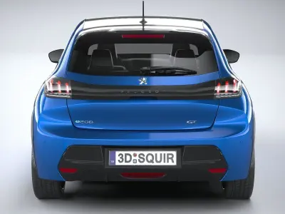 Peugeot e-208 2020 3D model