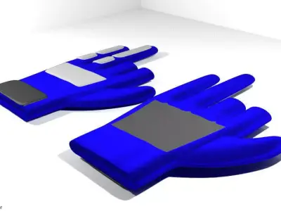 Sport Gloves - Paintball 3D model