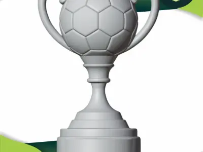 CUSTOM 3D FOOTBALL TROPHY 3D model