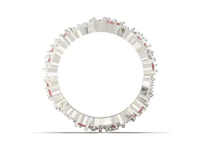 Full Set Jewelry 3d stl cad eternity ring model rr0004 3D print model