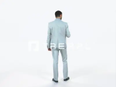 Portrait 03M Drinking Coffee Casual Man Low-poly 3D model