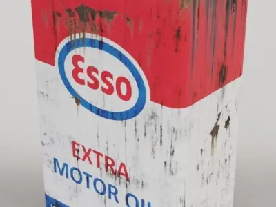 Oil Can - Low-poly PBR Low-poly 3D model