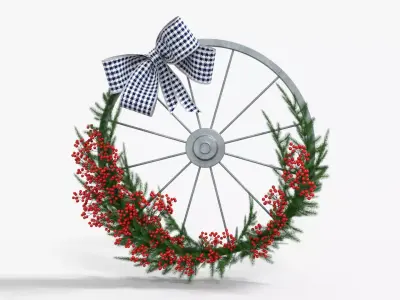 Wreath For Christmas Low-poly 3D model