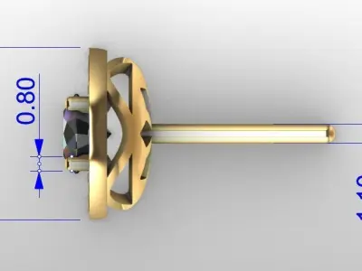 Earrings 3D print model 4