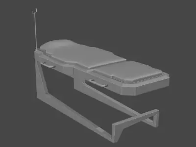 Hospital Bed Free low-poly 3D model